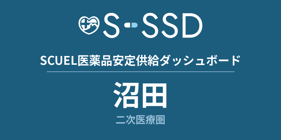 沼田二次医療圏の医療・医薬品データ｜SCUEL医薬品安定供給ダッシュボード
