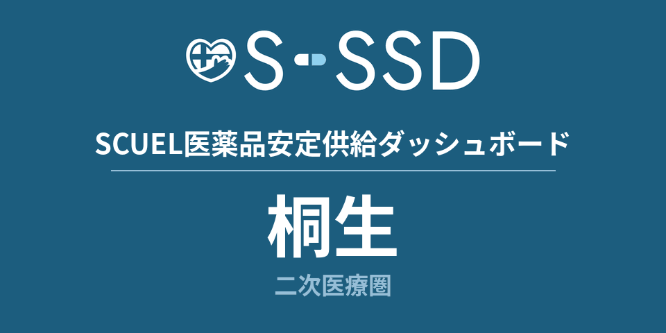 桐生二次医療圏の医療・医薬品データ｜SCUEL医薬品安定供給ダッシュボード