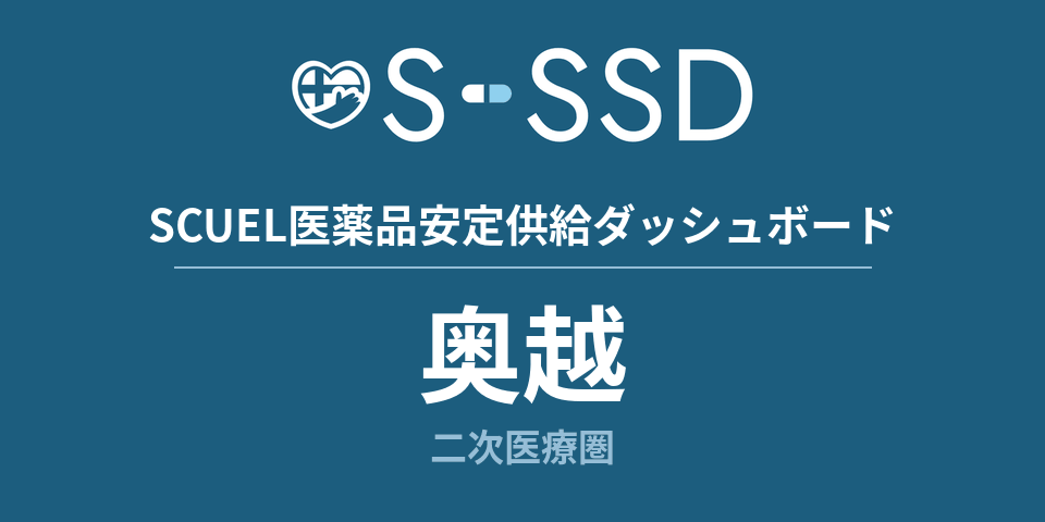 奥越二次医療圏の医療・医薬品データ｜SCUEL医薬品安定供給ダッシュボード