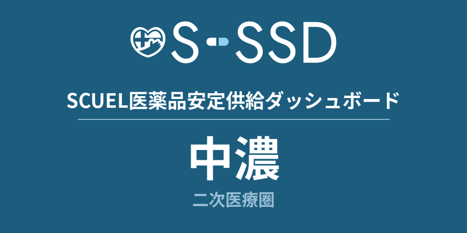 中濃二次医療圏の医療・医薬品データ｜SCUEL医薬品安定供給ダッシュボード
