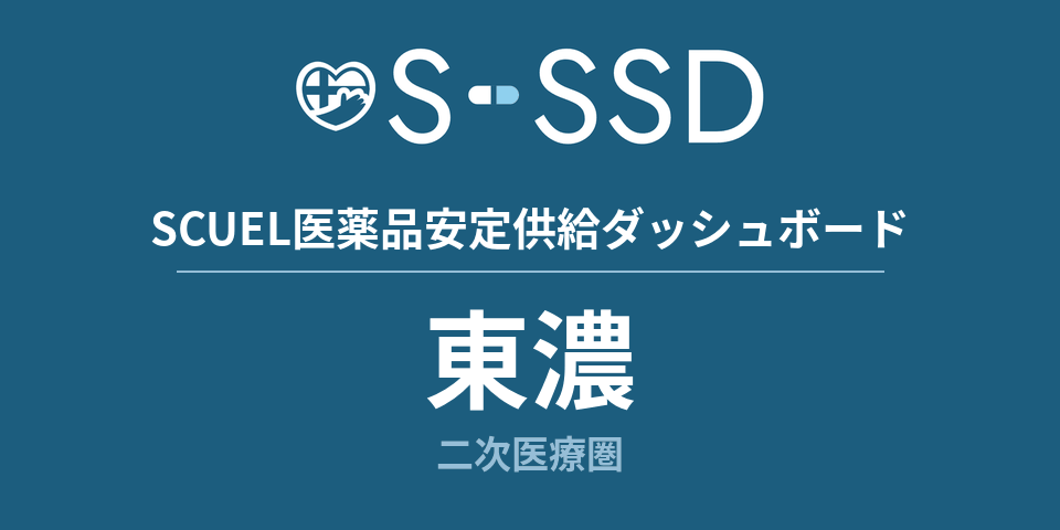 東濃二次医療圏の医療・医薬品データ｜SCUEL医薬品安定供給ダッシュボード