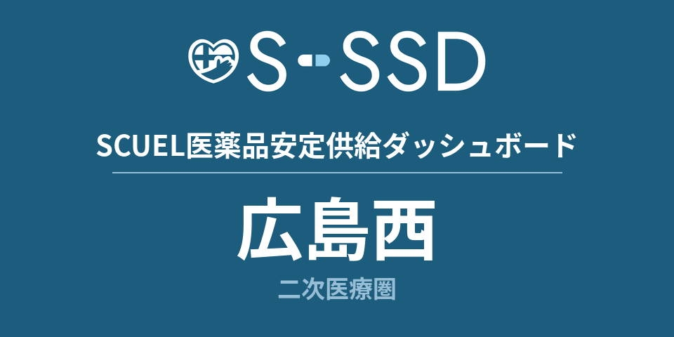 広島西二次医療圏の医療・医薬品データ｜SCUEL医薬品安定供給ダッシュボード