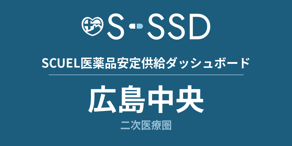 広島中央二次医療圏の医療・医薬品データ｜SCUEL医薬品安定供給ダッシュボード