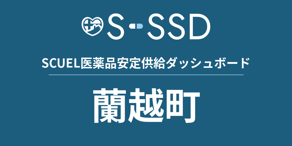 蘭越町の医療・医薬品データ｜SCUEL医薬品安定供給ダッシュボード
