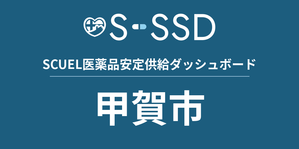 甲賀市の医療・医薬品データ｜SCUEL医薬品安定供給ダッシュボード