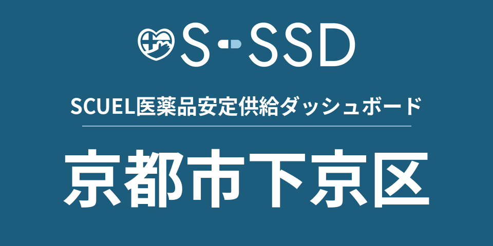京都市下京区の医療・医薬品データ｜SCUEL医薬品安定供給ダッシュボード