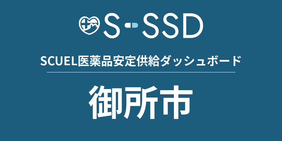 御所市の医療・医薬品データ｜SCUEL医薬品安定供給ダッシュボード